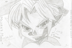 Majora's Mask, portrait de Link attaquant