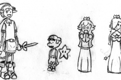 ALink, Mario, Peach et Harmonie