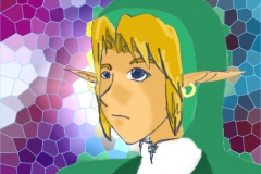 Visage de Link (avec couleurs)