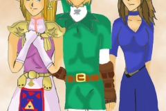 Zelda, Link et Lanna (avec couleurs)