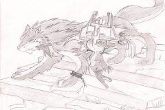 Link loup et Midona