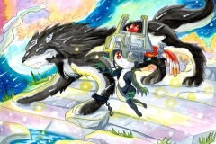 Link loup et Midona
