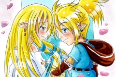 Hylia et Link chibi