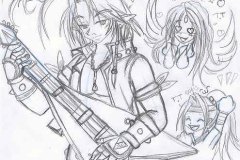 Link en tenue de rock