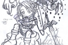 Link qui joue à la DS