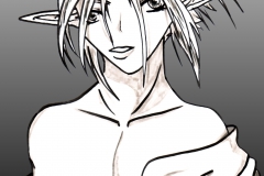 Link en noir et blanc