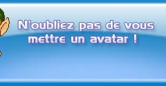 Pas oublié de mettre un avatar